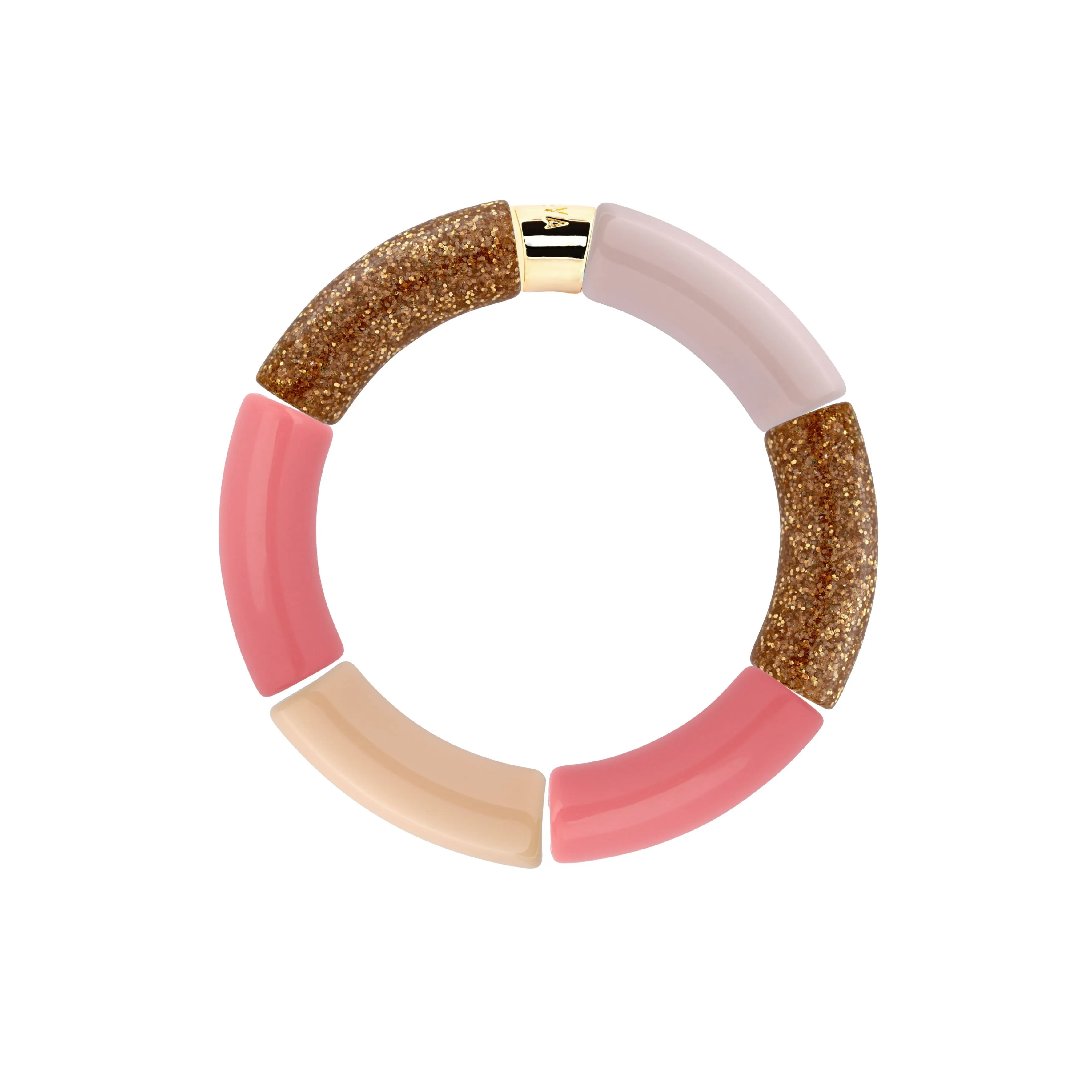 BRACELET PIPOCA ROSA-OURO 3