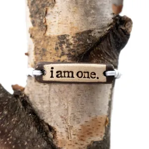 Bracelet - "i am one" MudLove Solid White