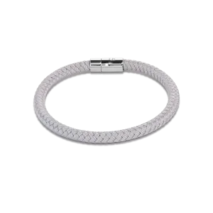 Bracelet textile braided light grey