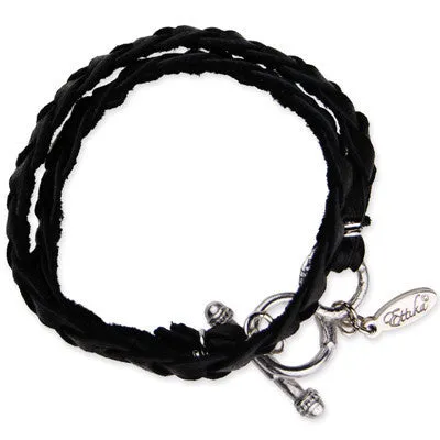 Braided Deerskin Leather Wrap Bracelet