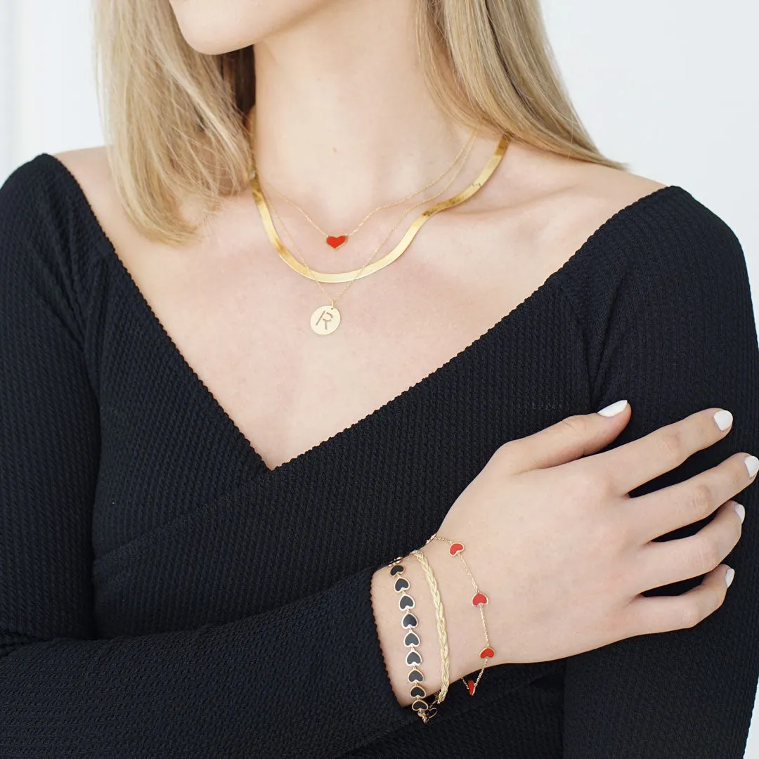 Braided Matte Herringbone Bracelet