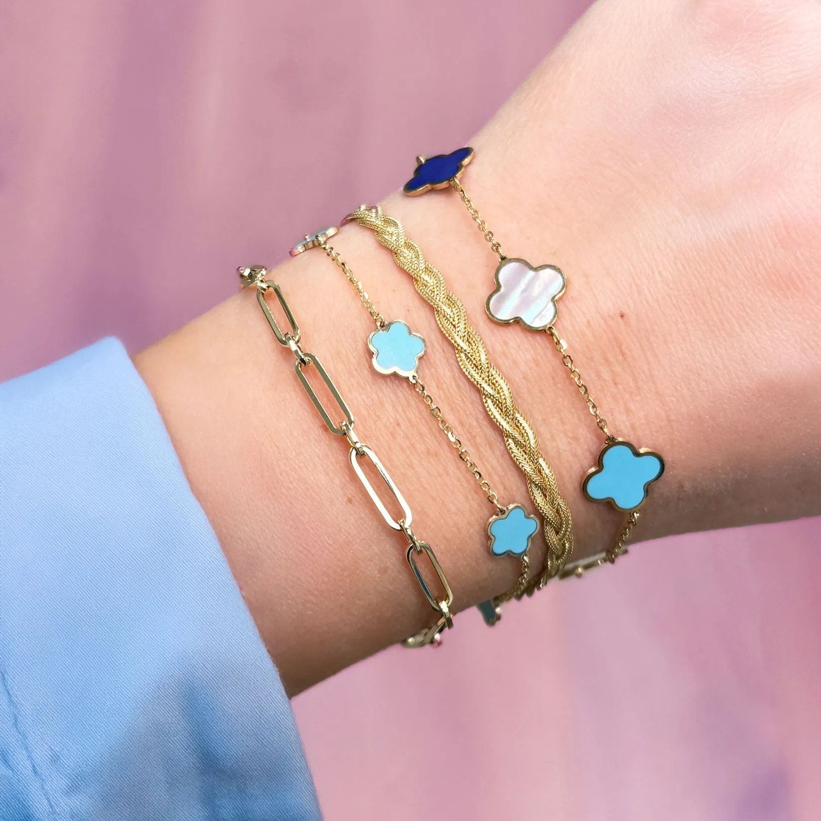 Braided Matte Herringbone Bracelet