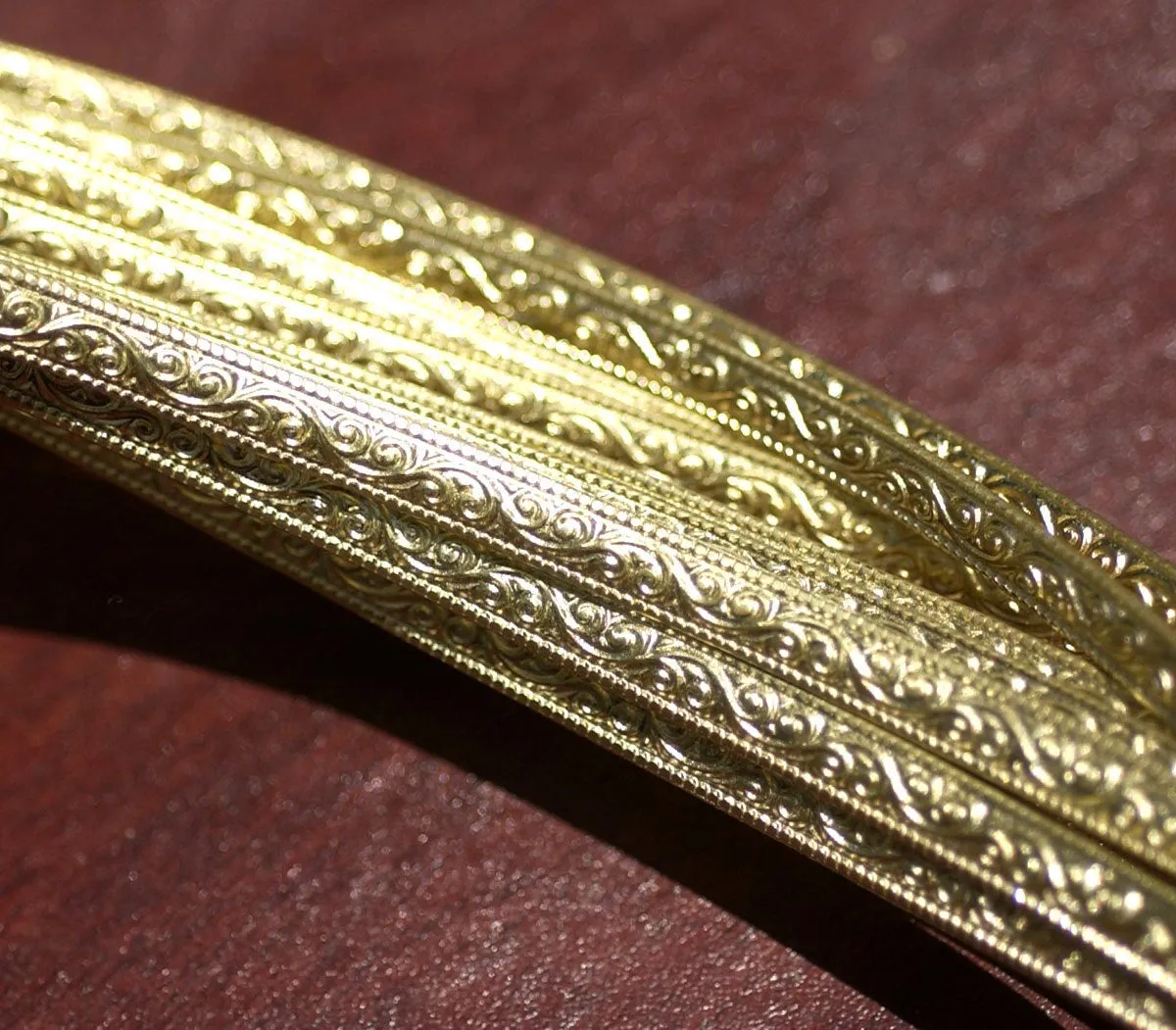 Brass Ring Stock Shank 5.7mm Lg Flourish Textured Metal Cane Wire - Rings Bracelets Pendants Metalwork
