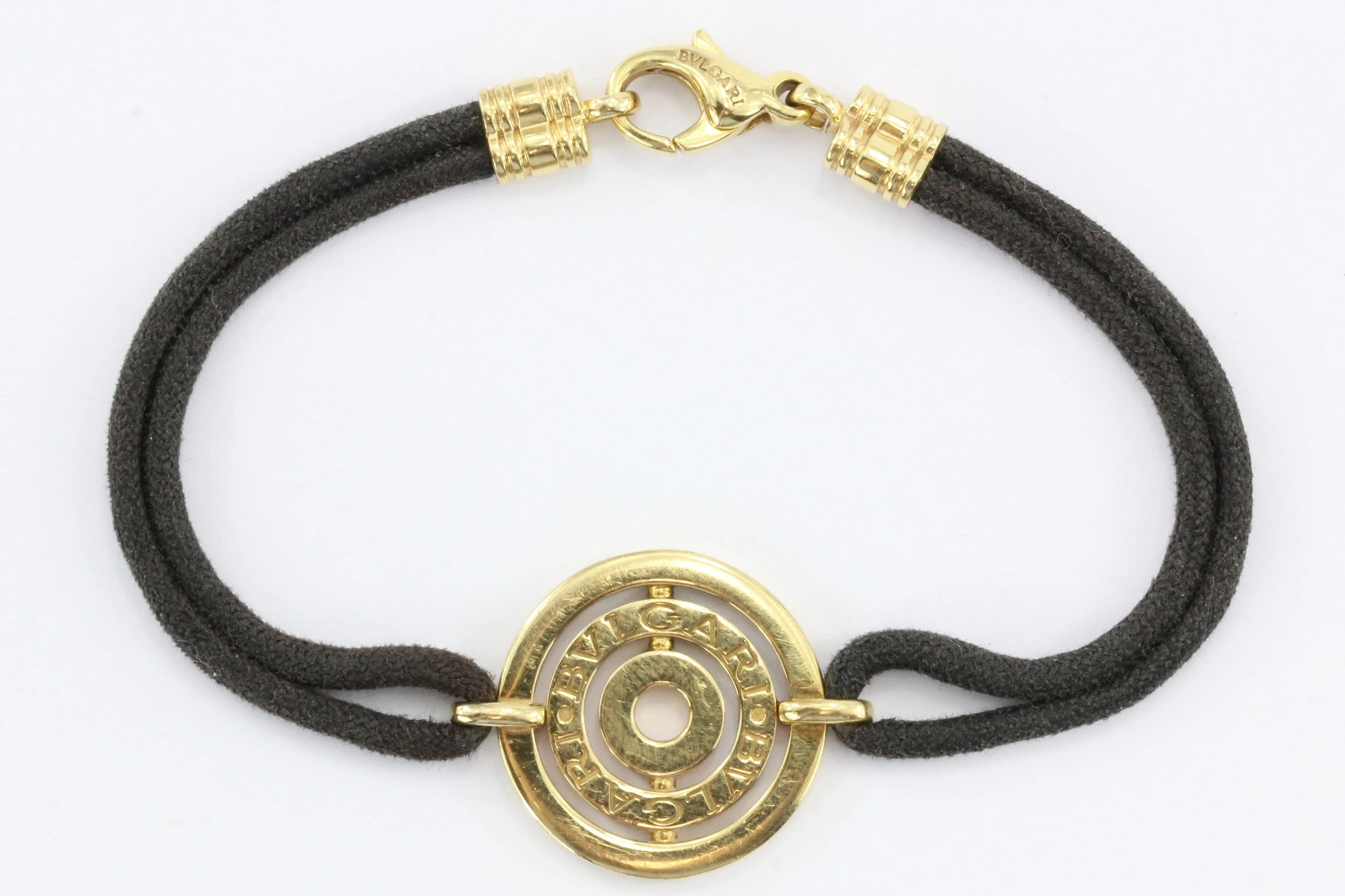 Bulgari Astrale 18K Yellow Gold & Black Cord Bracelet