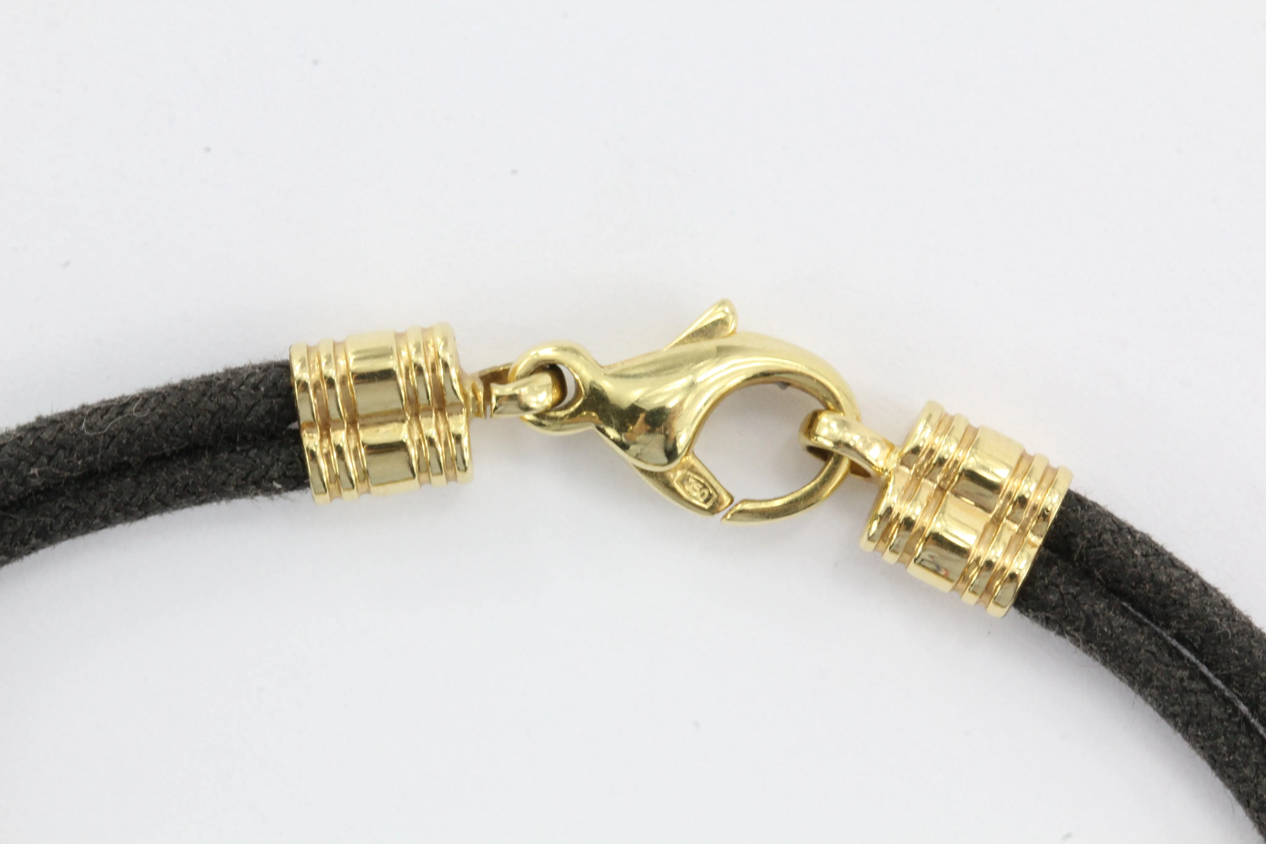 Bulgari Astrale 18K Yellow Gold & Black Cord Bracelet
