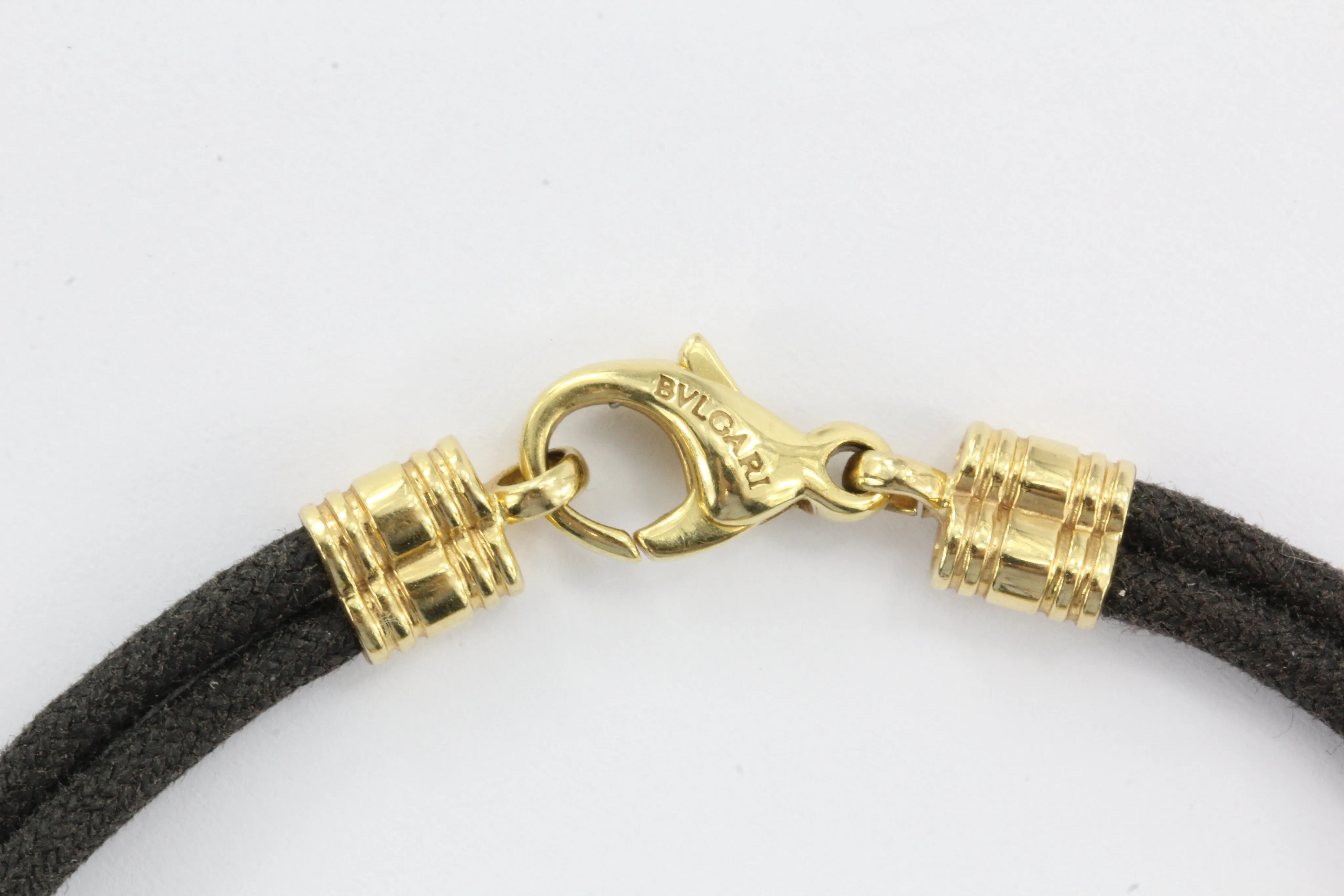 Bulgari Astrale 18K Yellow Gold & Black Cord Bracelet