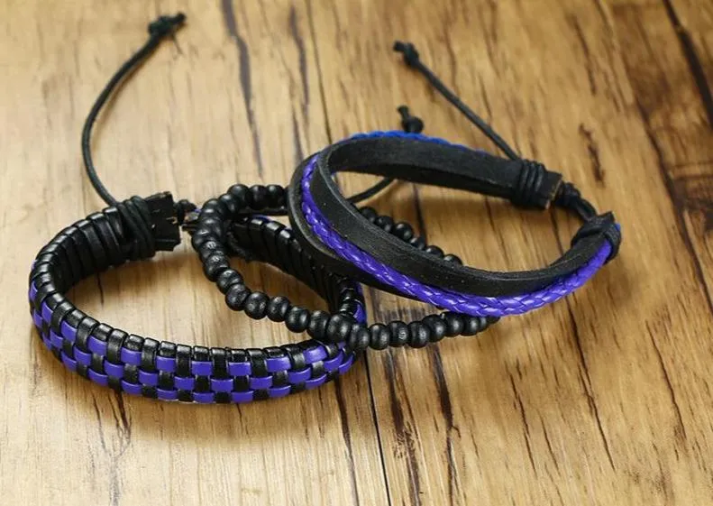 🔥【BUY 2 FREE SHIPPING & GET 10%OFF】4Pcs/ Set Braided Wrap Leather Bracelets