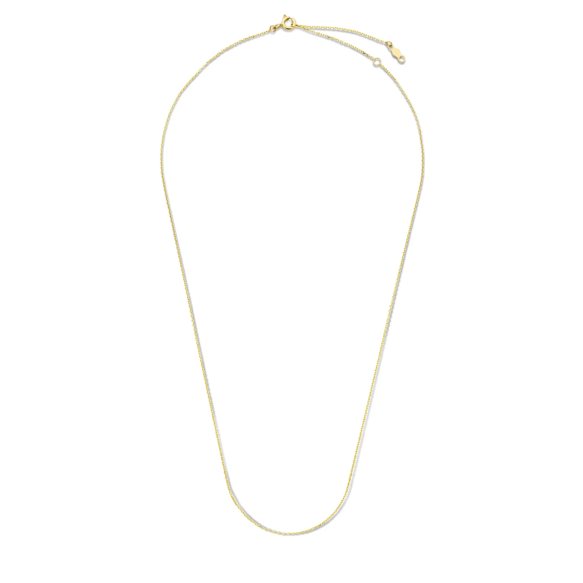 Cadeau d'Isabel 14 karat gold cube charm with heart and gold necklace gift set