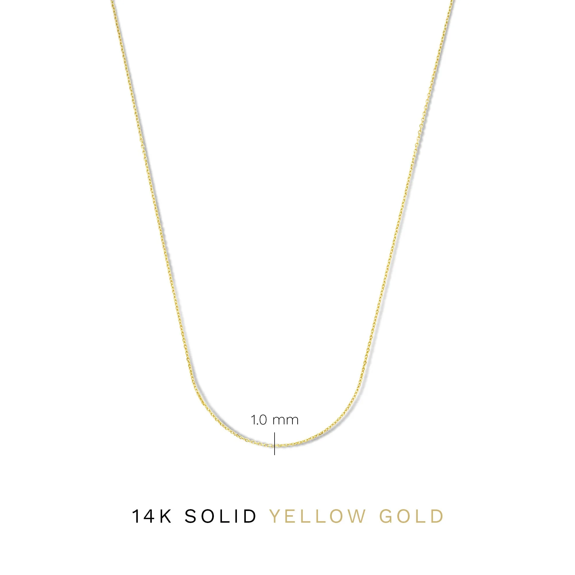 Cadeau d'Isabel 14 karat gold cube charm with heart and gold necklace gift set