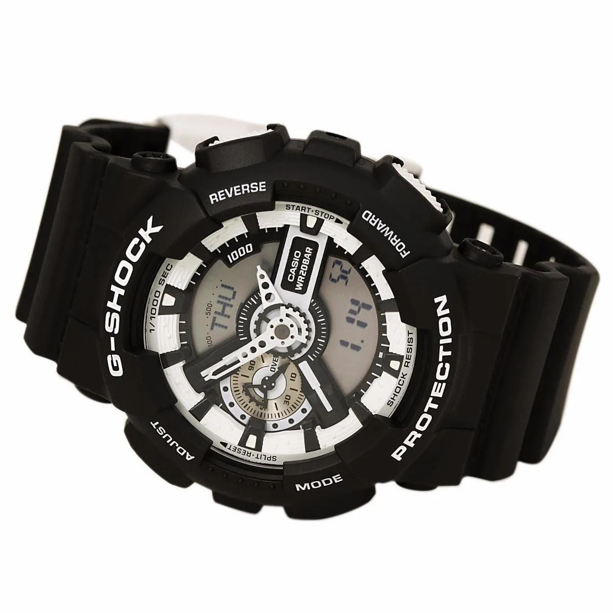 Casio G-Shock Black Dial Resin GA110BW-1A