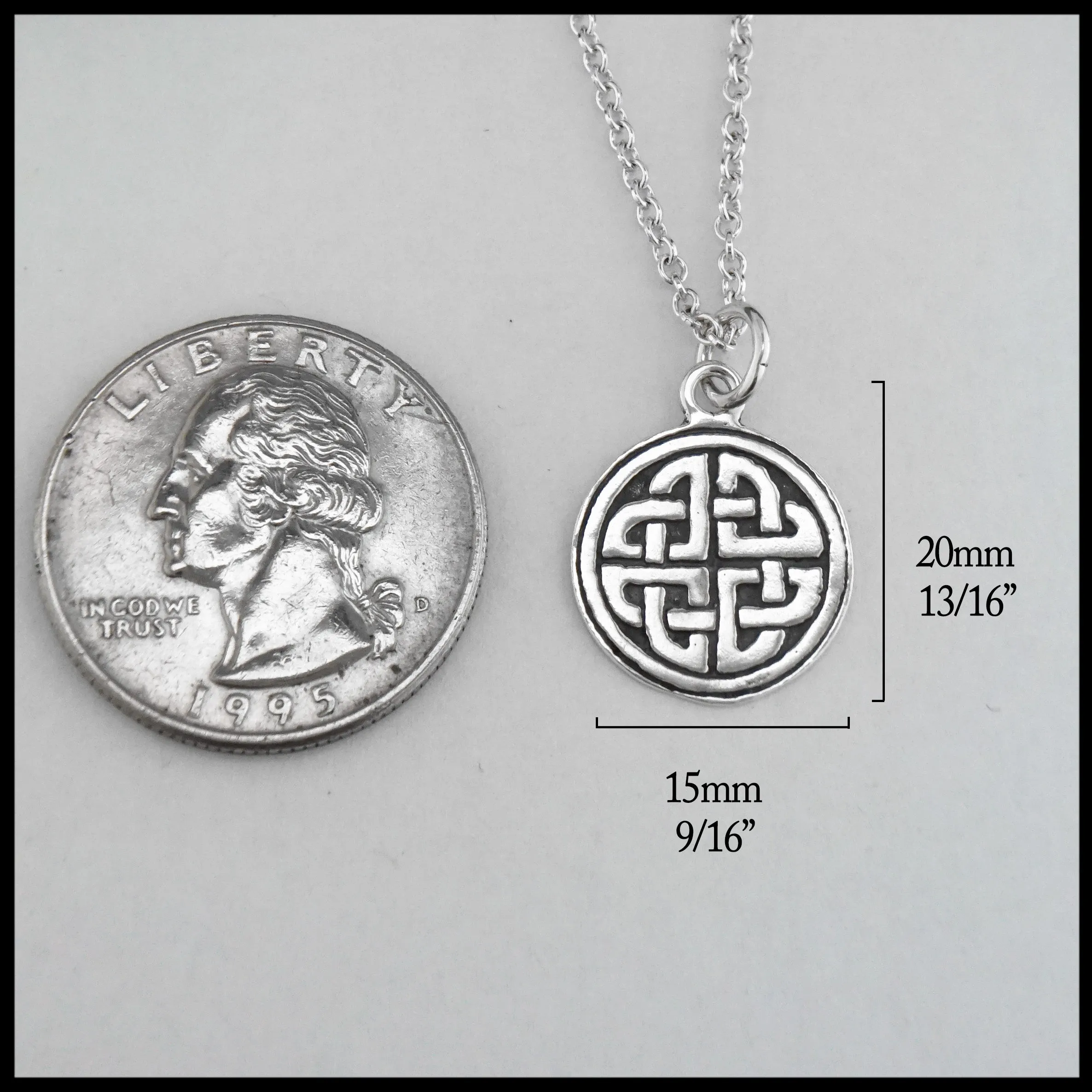 Celtic Circular Knot Pendant and Earring Set