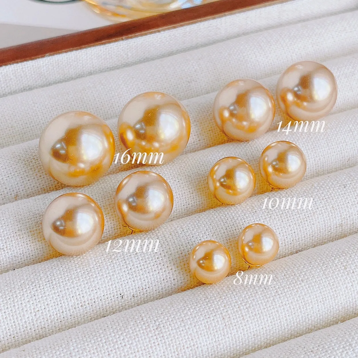 Champagne Color Pearl Earrings