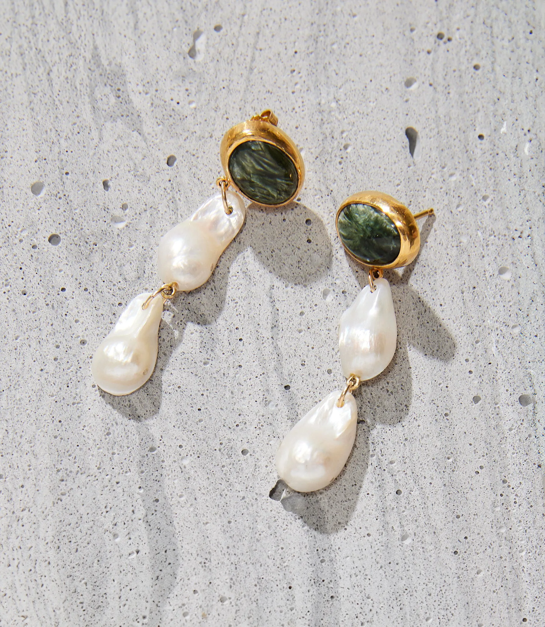 Chan Luu White Pearl Drop Earrings
