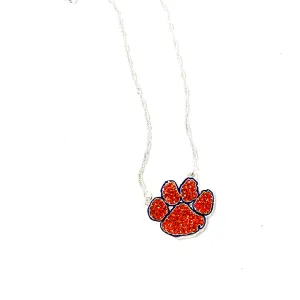 Clemson Crystal Necklace