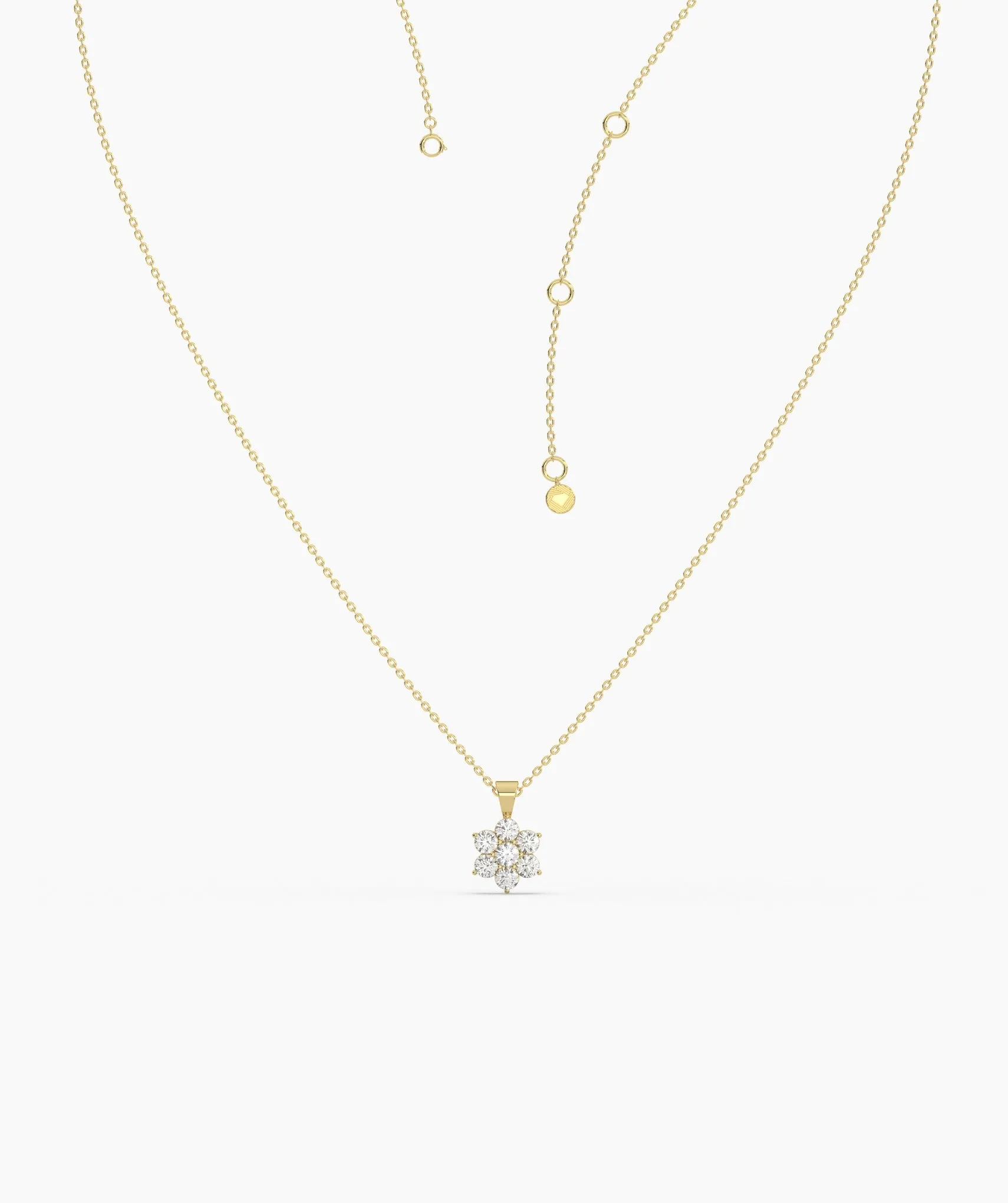 Cluster Diamond Pendant
