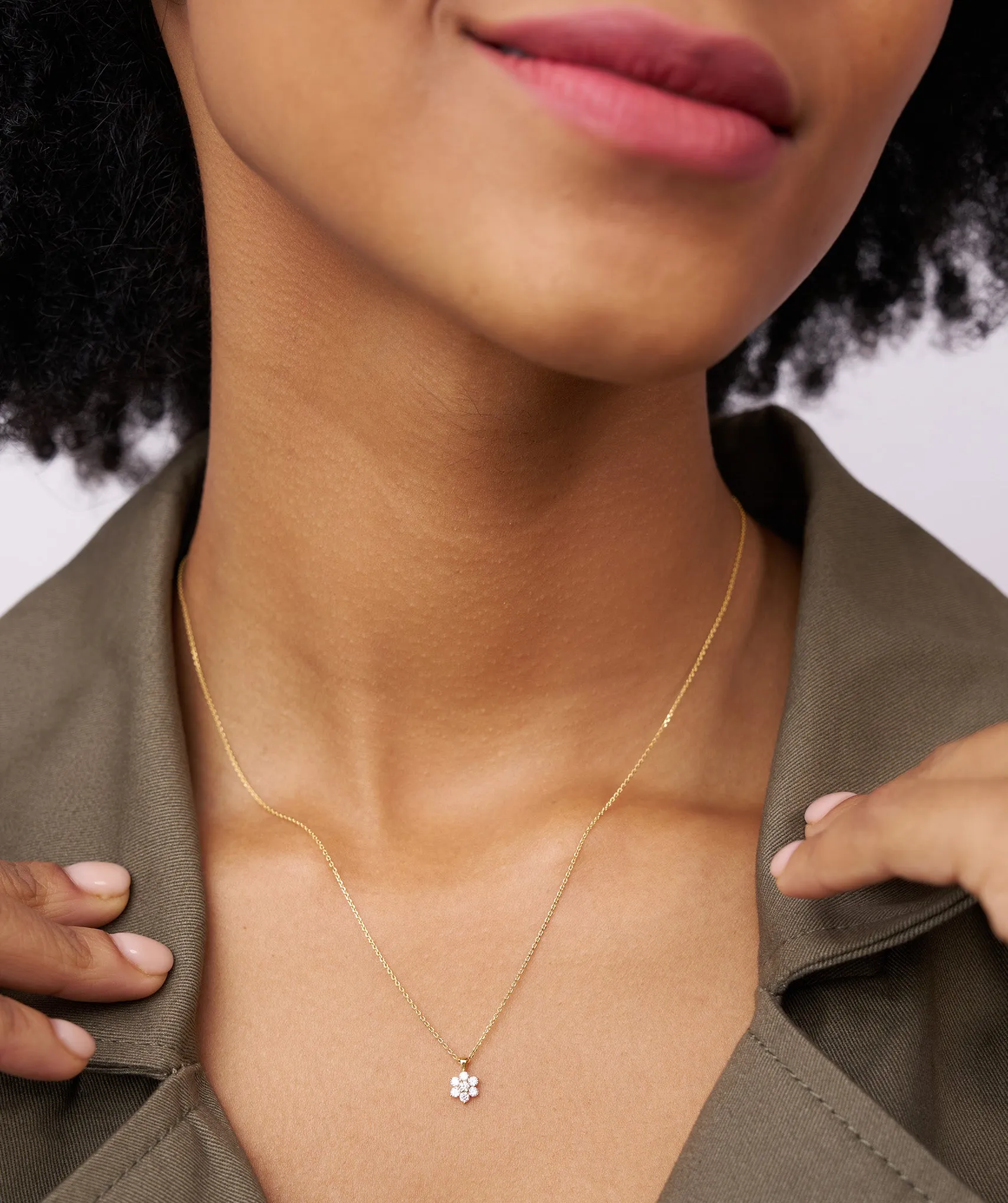 Cluster Diamond Pendant
