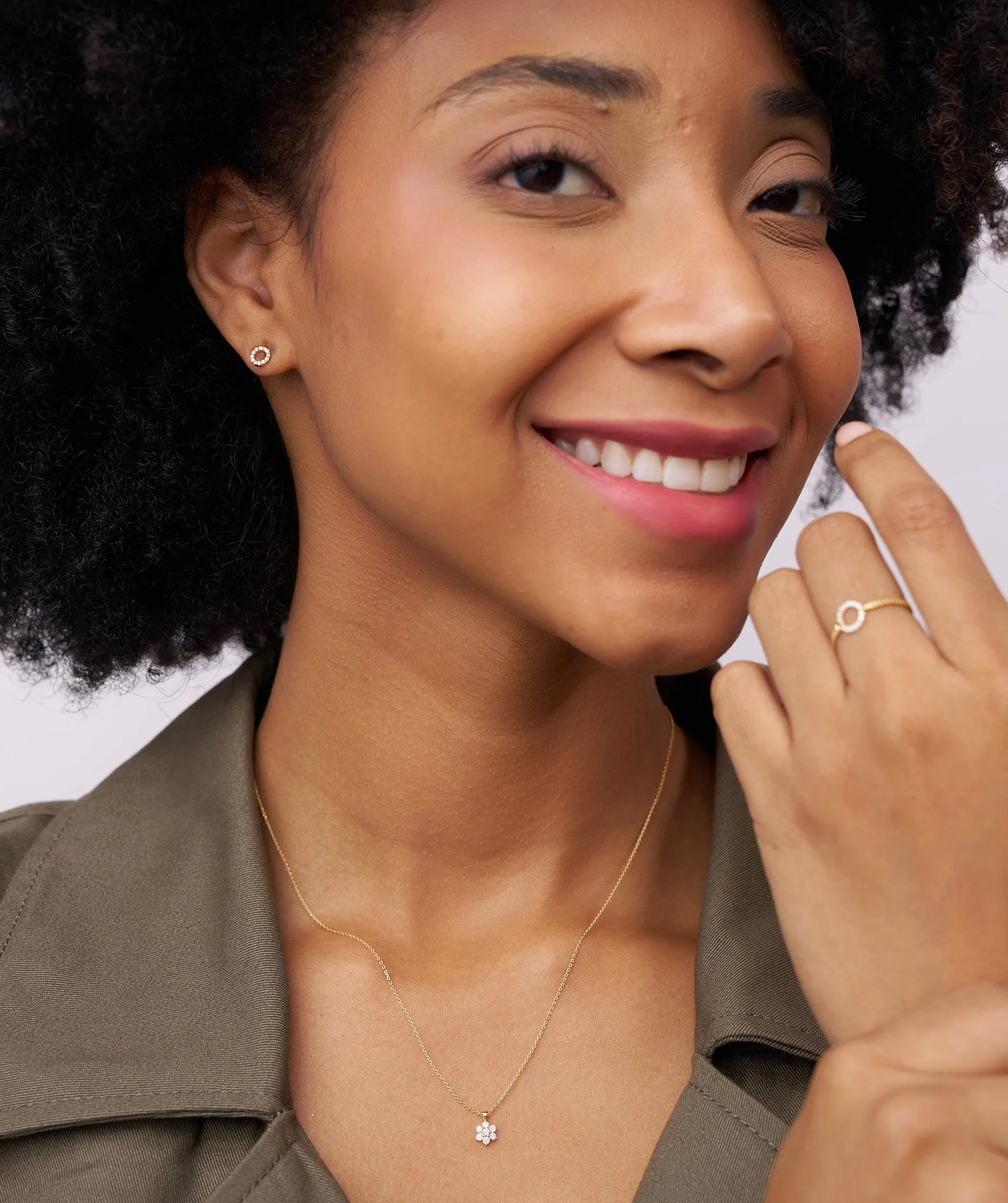Cluster Diamond Pendant