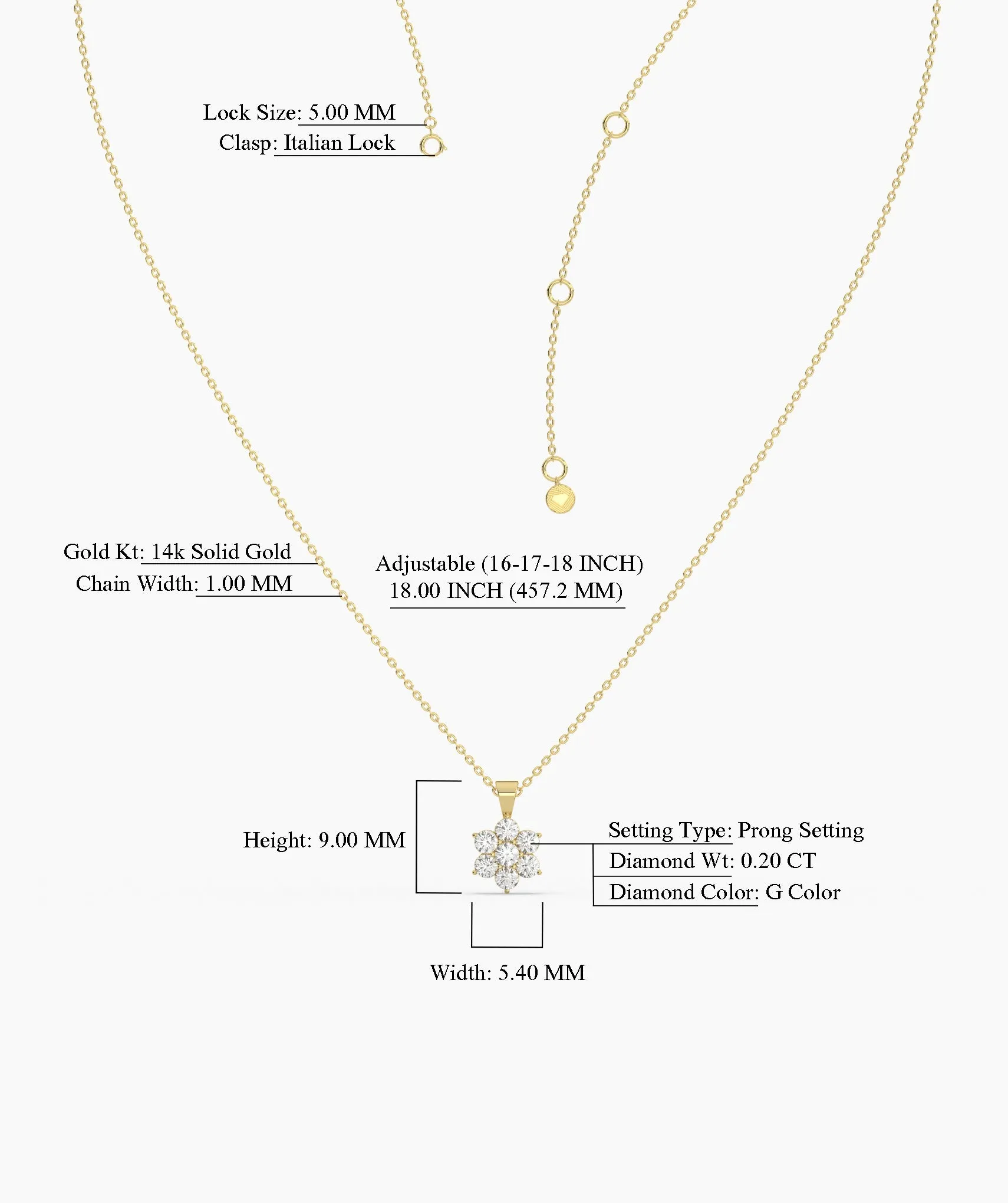 Cluster Diamond Pendant