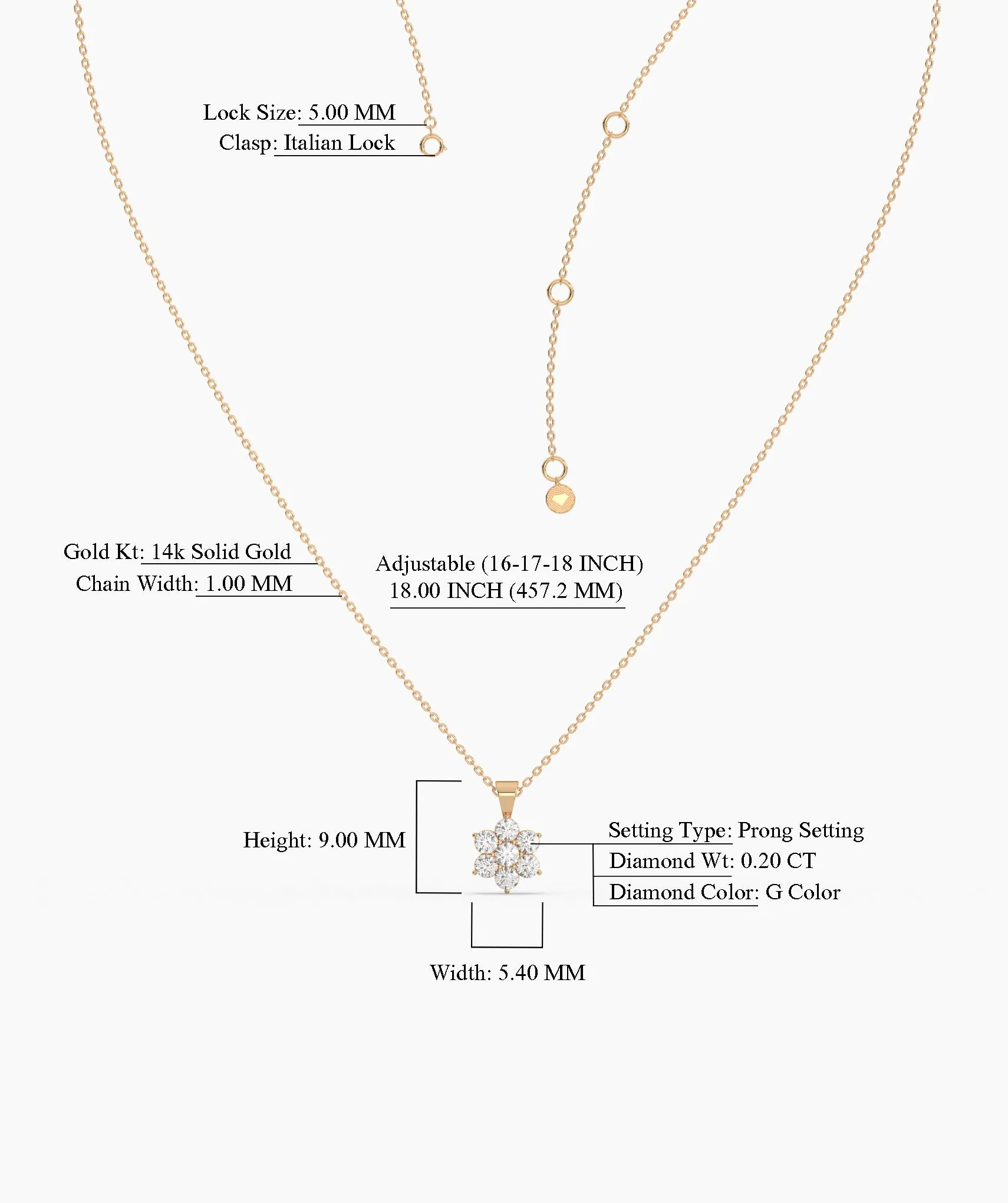 Cluster Diamond Pendant