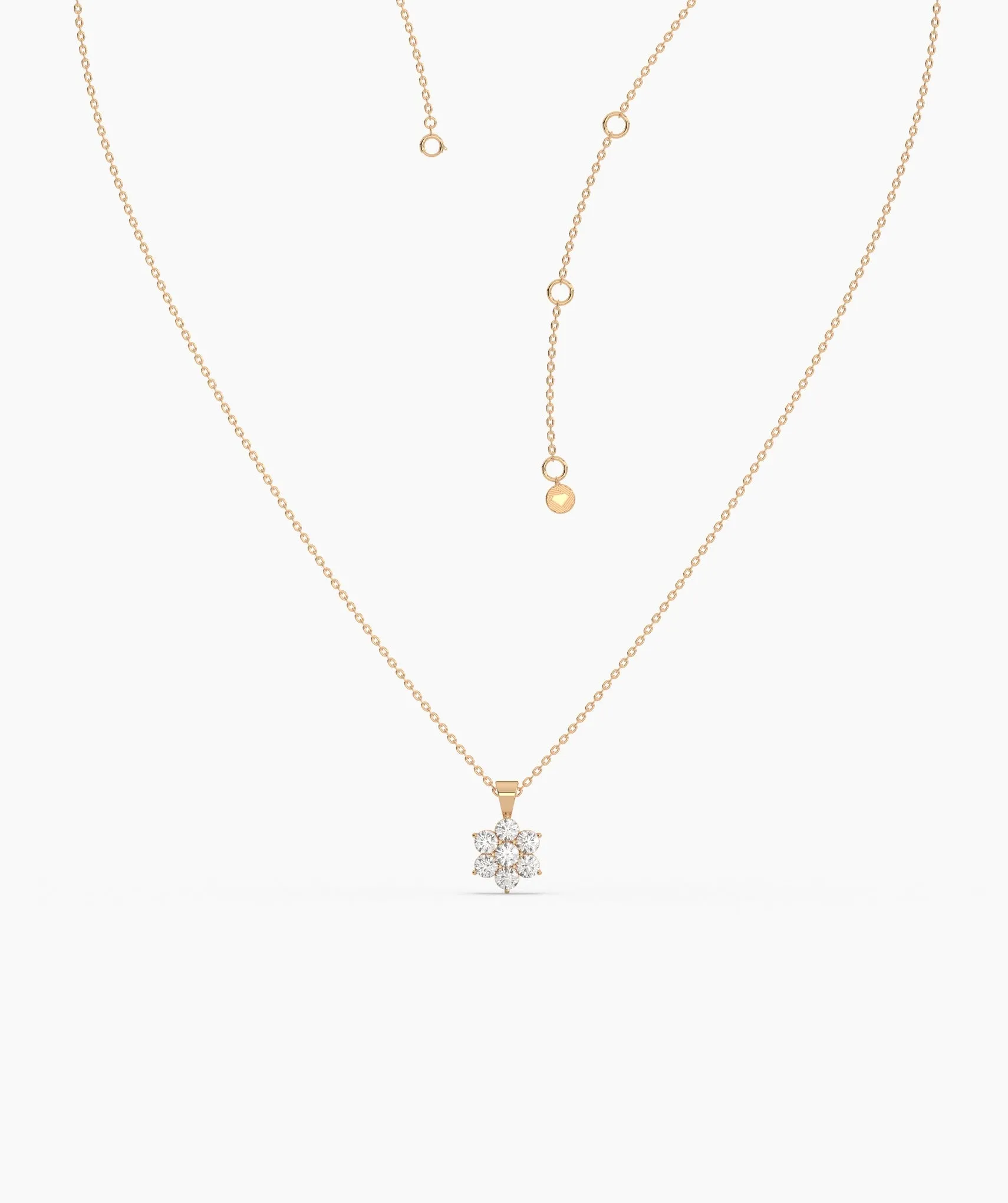 Cluster Diamond Pendant