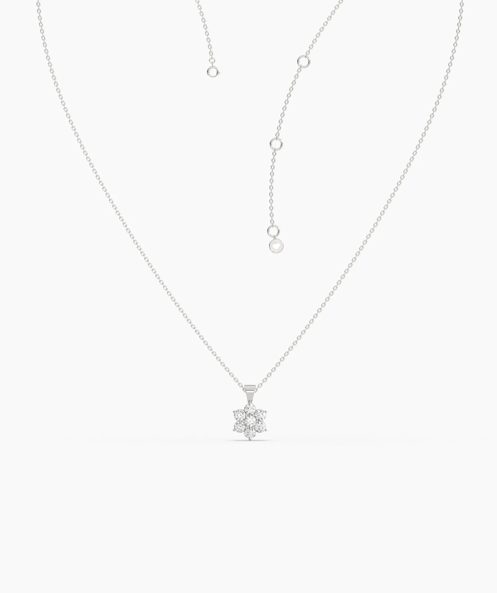 Cluster Diamond Pendant