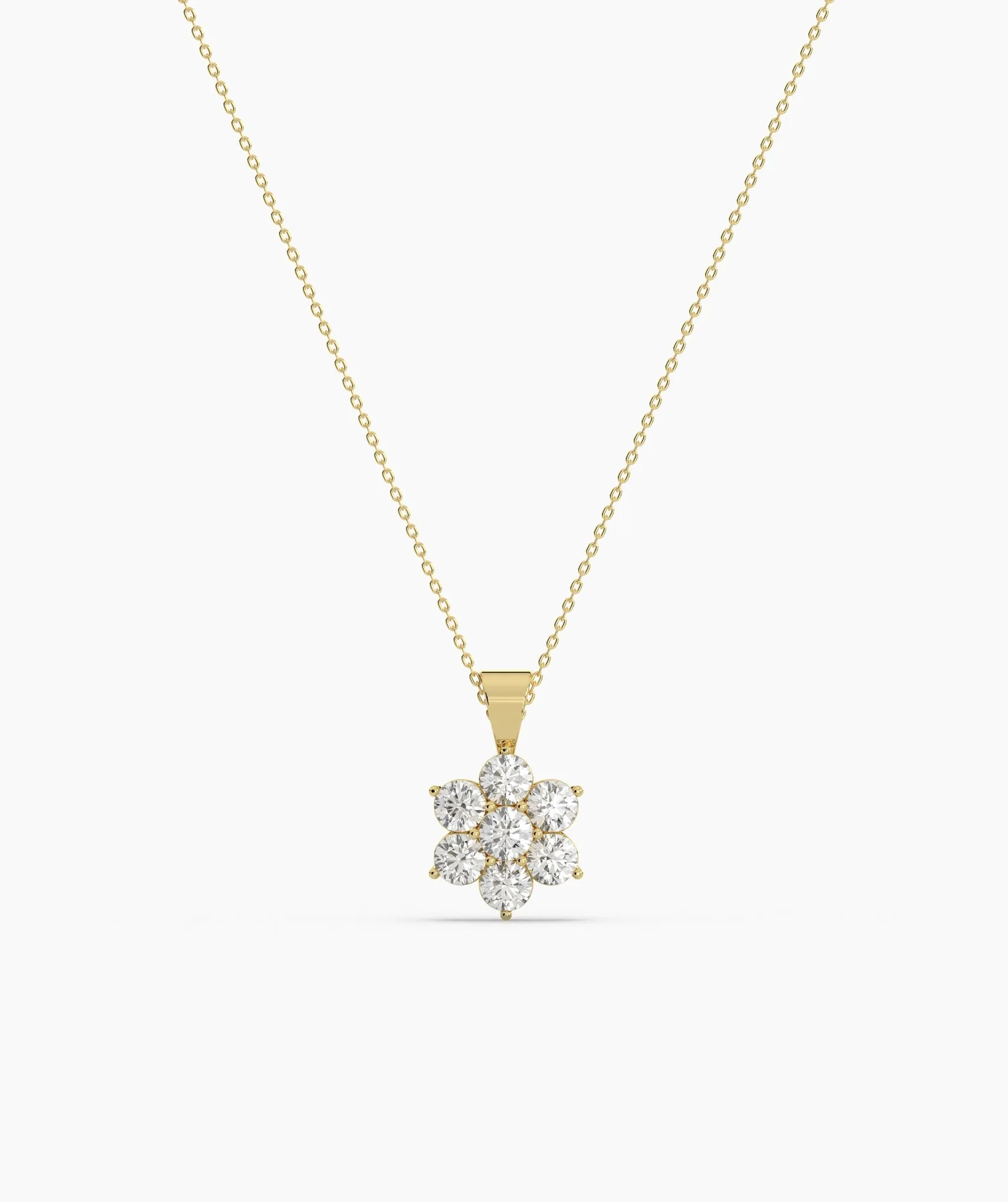 Cluster Diamond Pendant