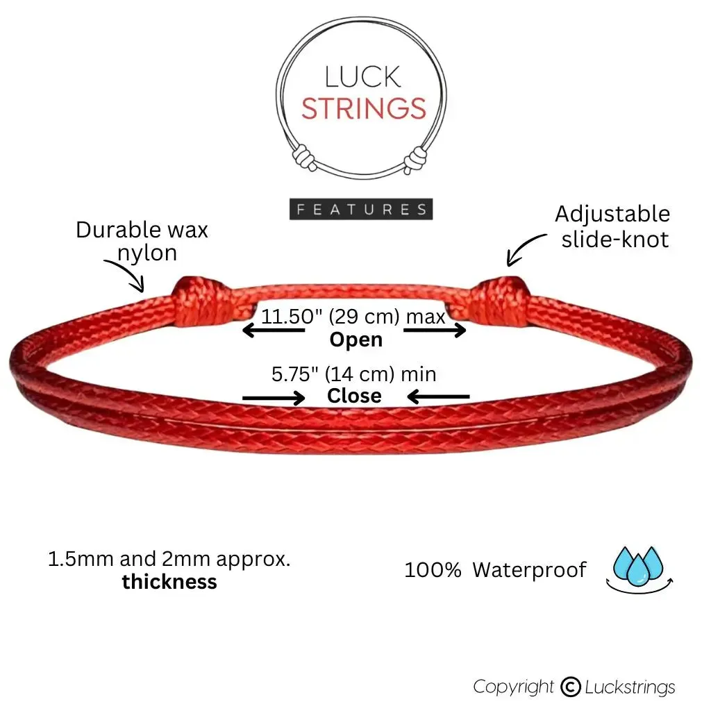 Coastal Trio - Navy, Red & White Cord Bracelets