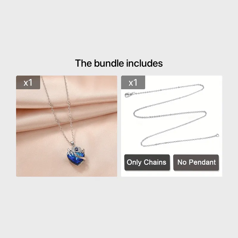 Colorful Zircon Mother's Gift Heart Necklace