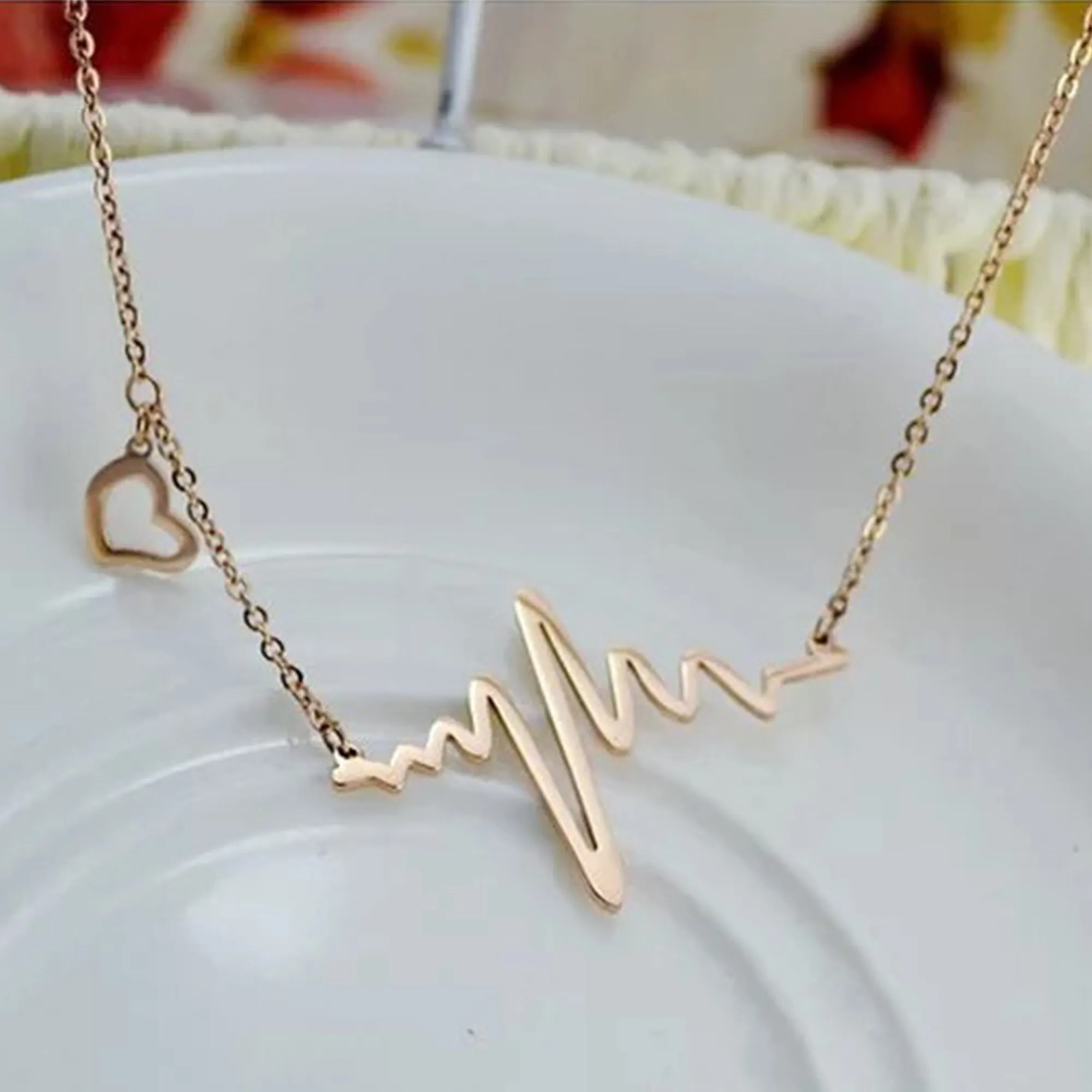 Combo Of 2 Heartbeat and Y-Shaped Drop Heart Pendant