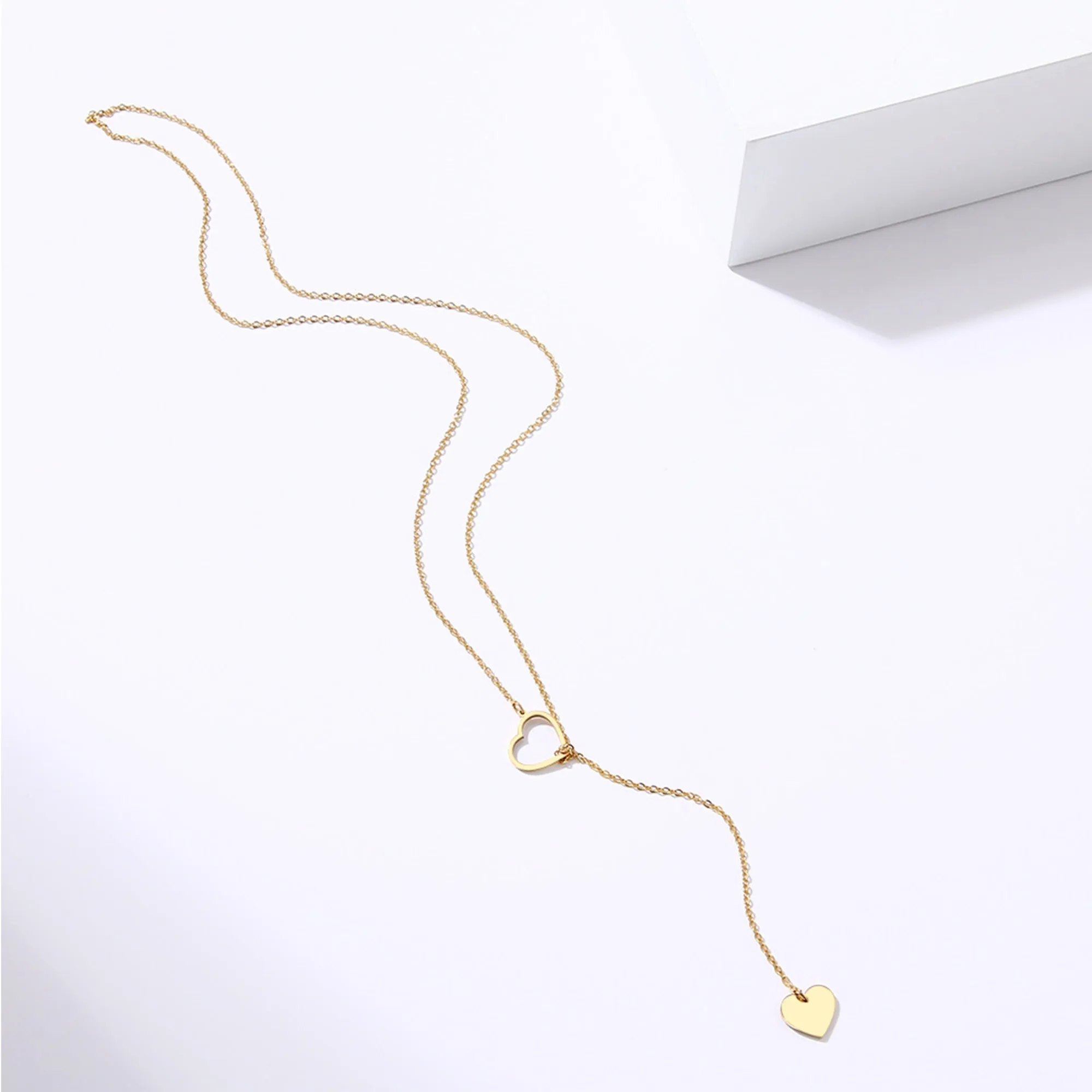 Combo Of 2 Heartbeat and Y-Shaped Drop Heart Pendant