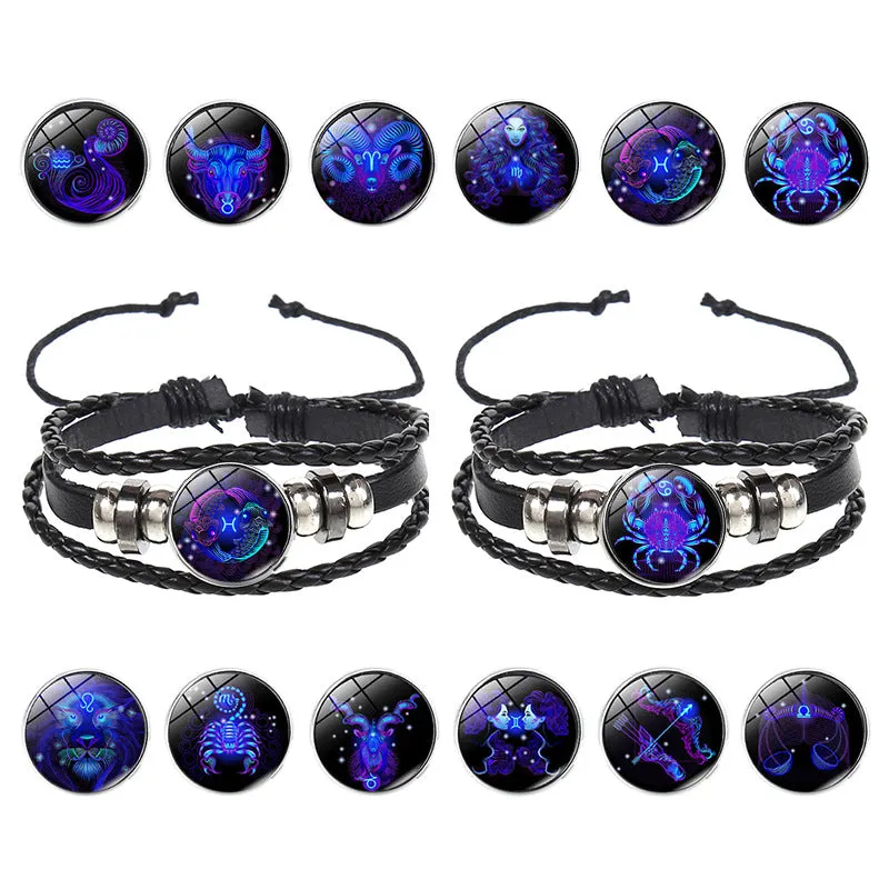 Constellation Layer Braided Luminous Starry Bracelet