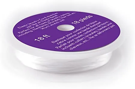 Craft Medley Elastic Cord .8mm 18 Ft -Clear