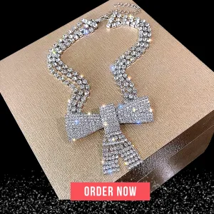 Crystal Bow Necklace