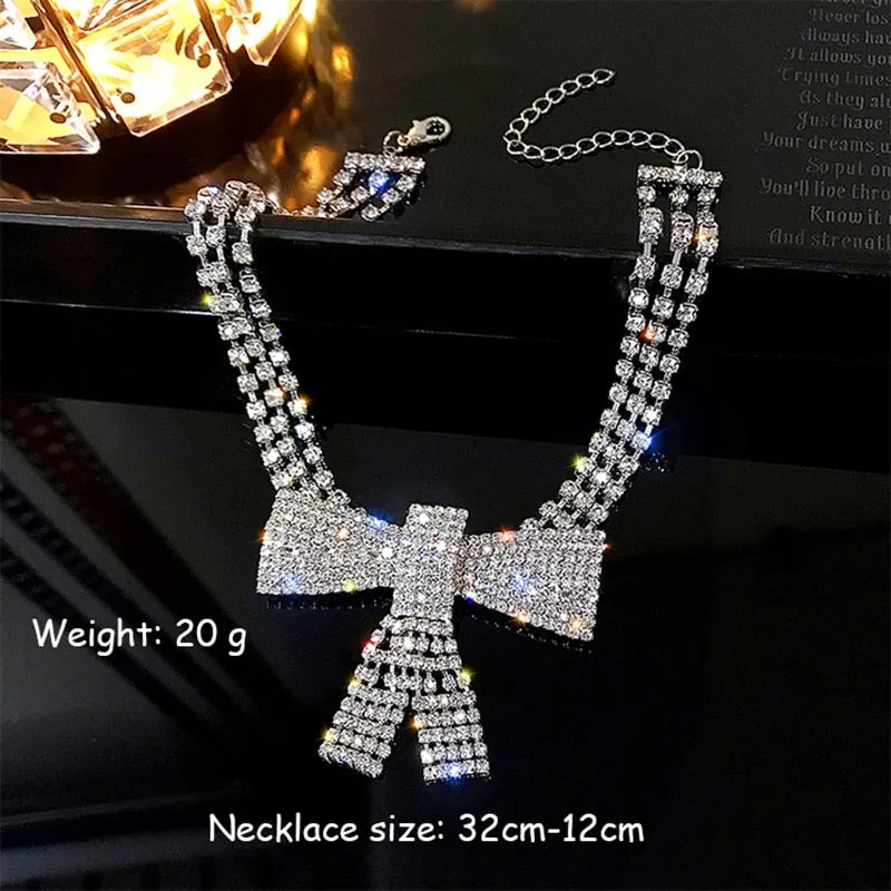 Crystal Bow Necklace