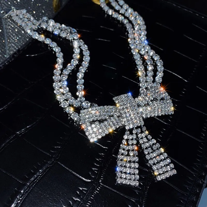 Crystal Bow Necklace