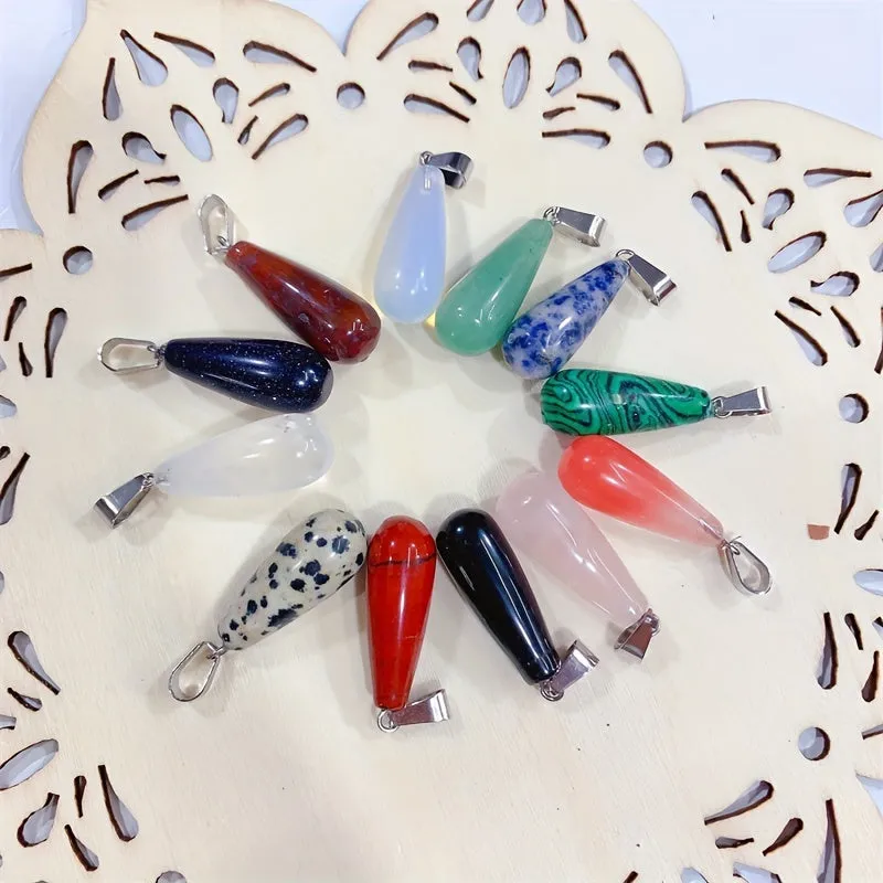 Crystal Column Pendants for Jewelry Making DIY Bracelet Necklace