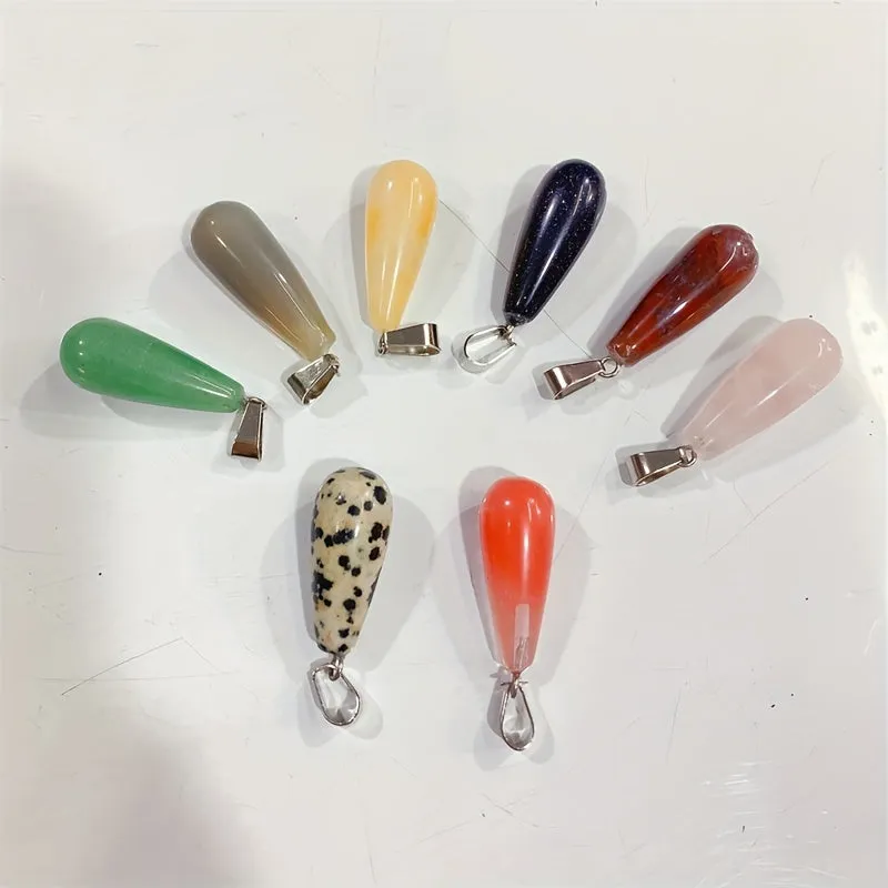 Crystal Column Pendants for Jewelry Making DIY Bracelet Necklace