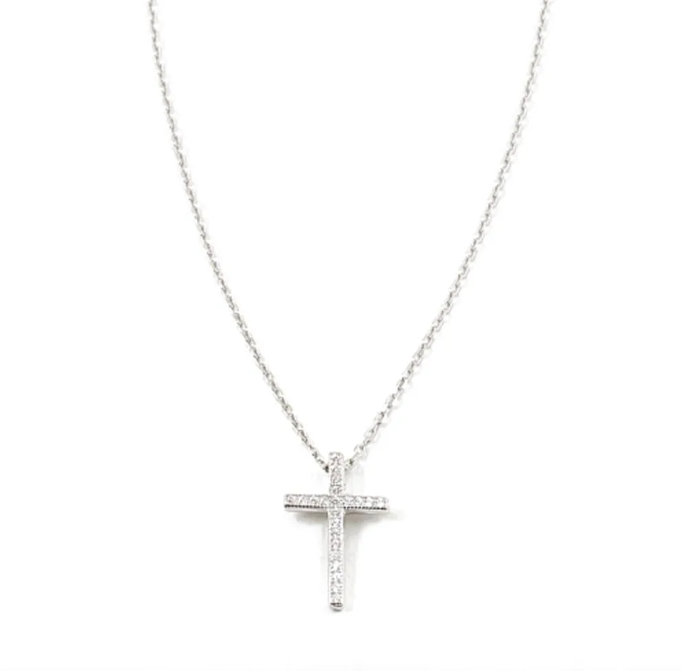 Crystal CZ Cross Necklace