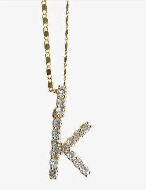 Crystal Initial Necklace