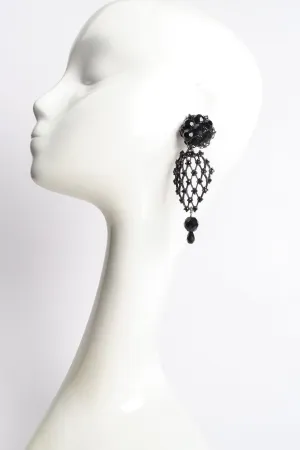 Crystal Lattice Drop Earrings