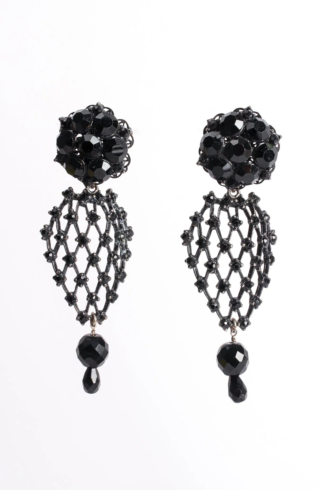 Crystal Lattice Drop Earrings