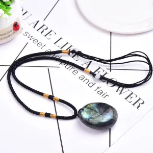 Crystal Moonstone Pendant Necklace