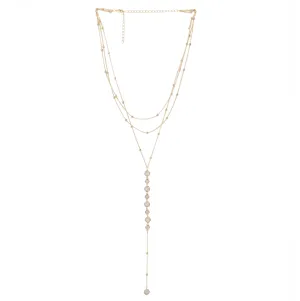 Crystal Multi-Chain Lariat necklace