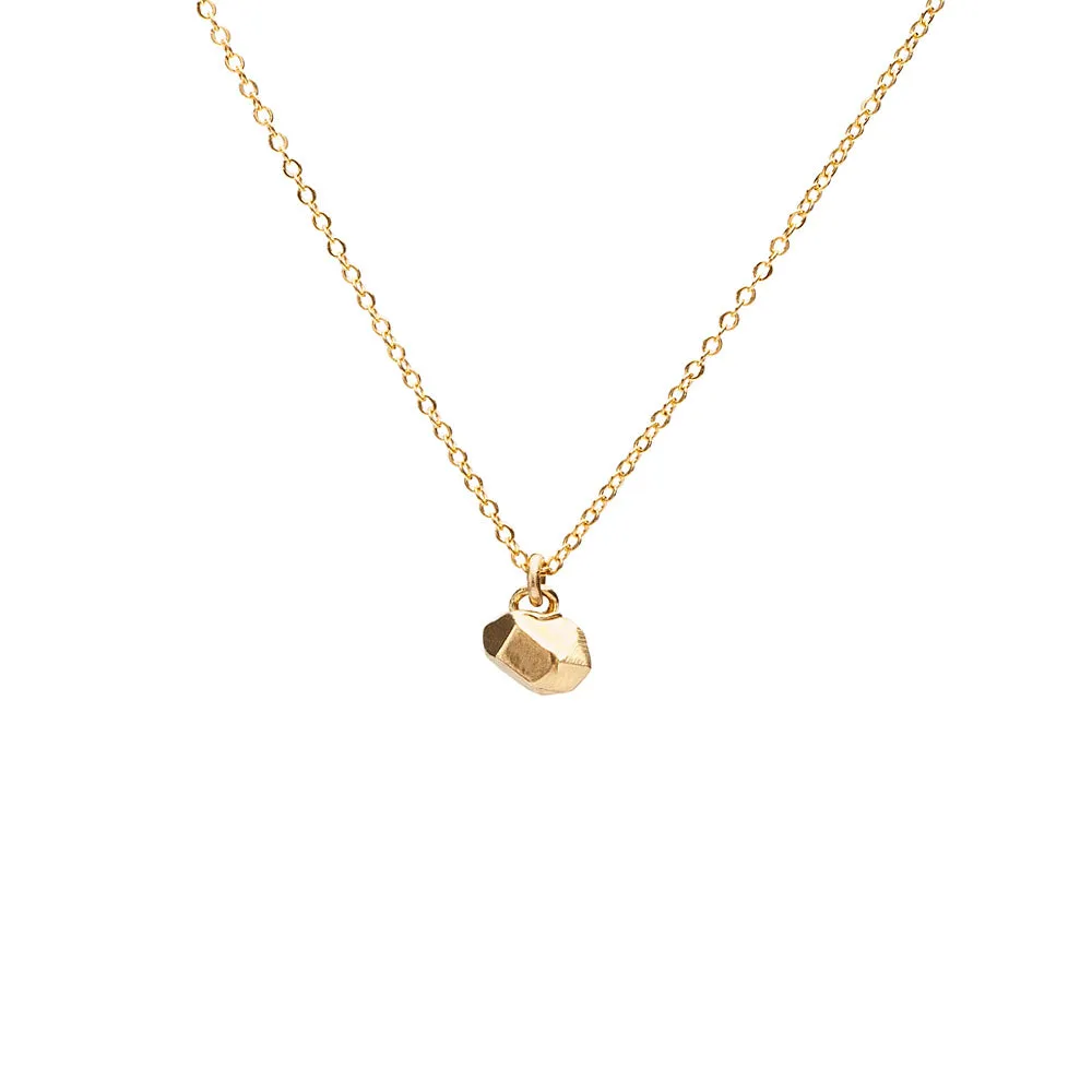 CRYSTAL NUGGET NECKLACE  | 14K GOLD