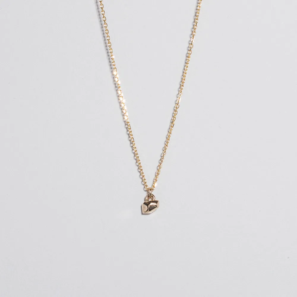 CRYSTAL NUGGET NECKLACE  | 14K GOLD