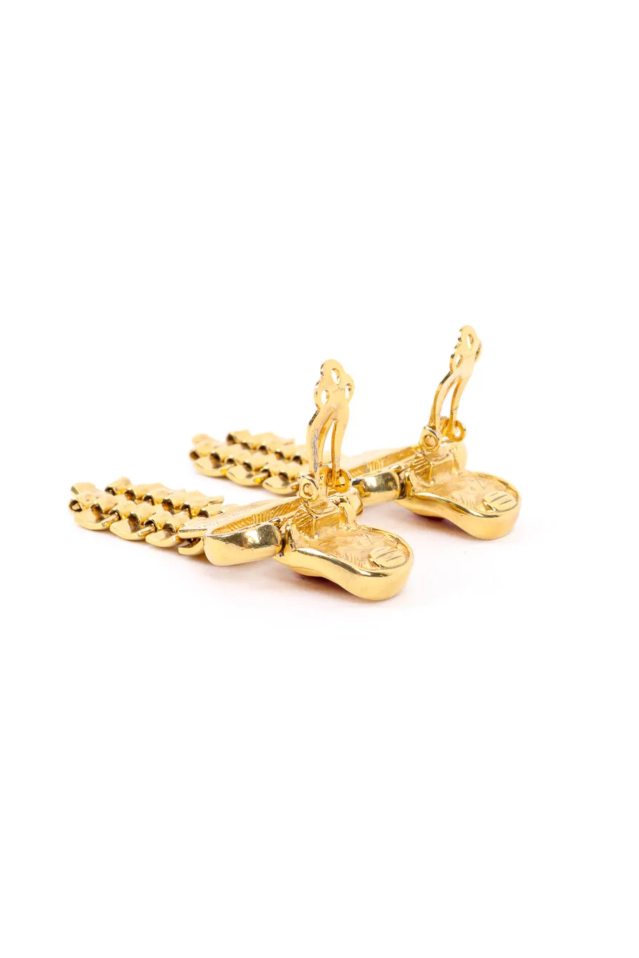 Crystal Panther Chain Drop Earrings