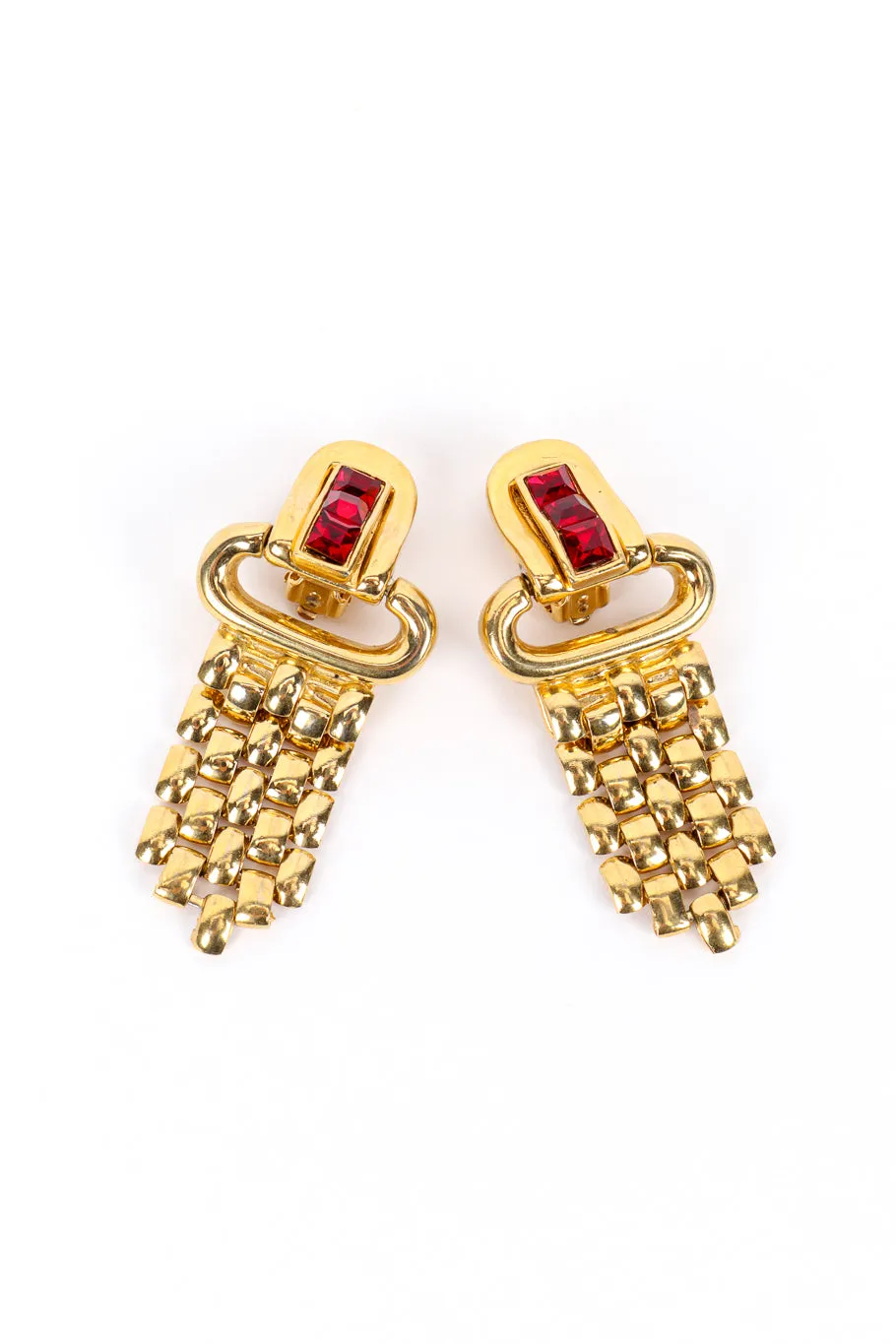 Crystal Panther Chain Drop Earrings