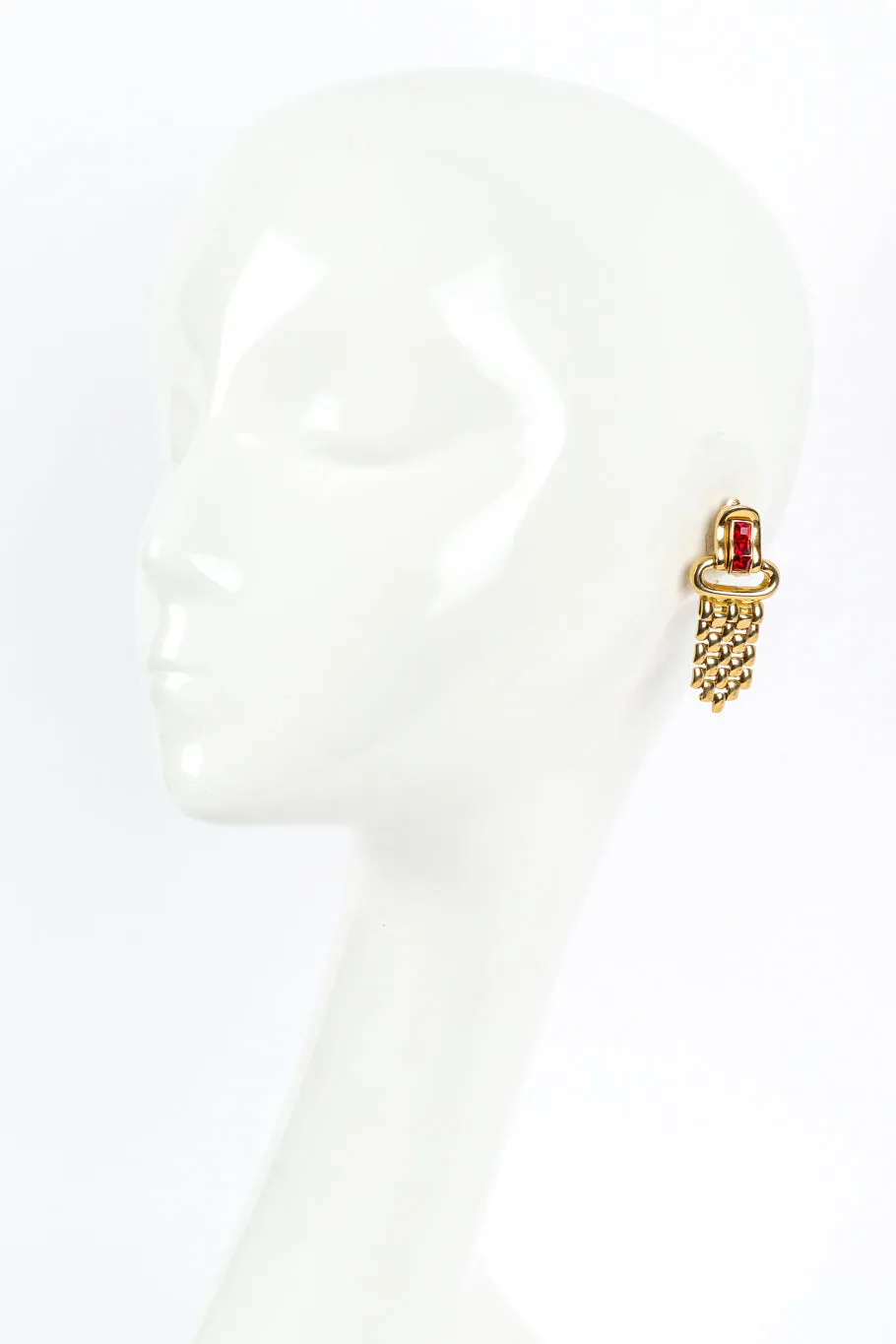 Crystal Panther Chain Drop Earrings