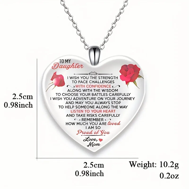 Crystal Pendant Necklace for Daughter - Thanksgiving Christmas Birthday Gift