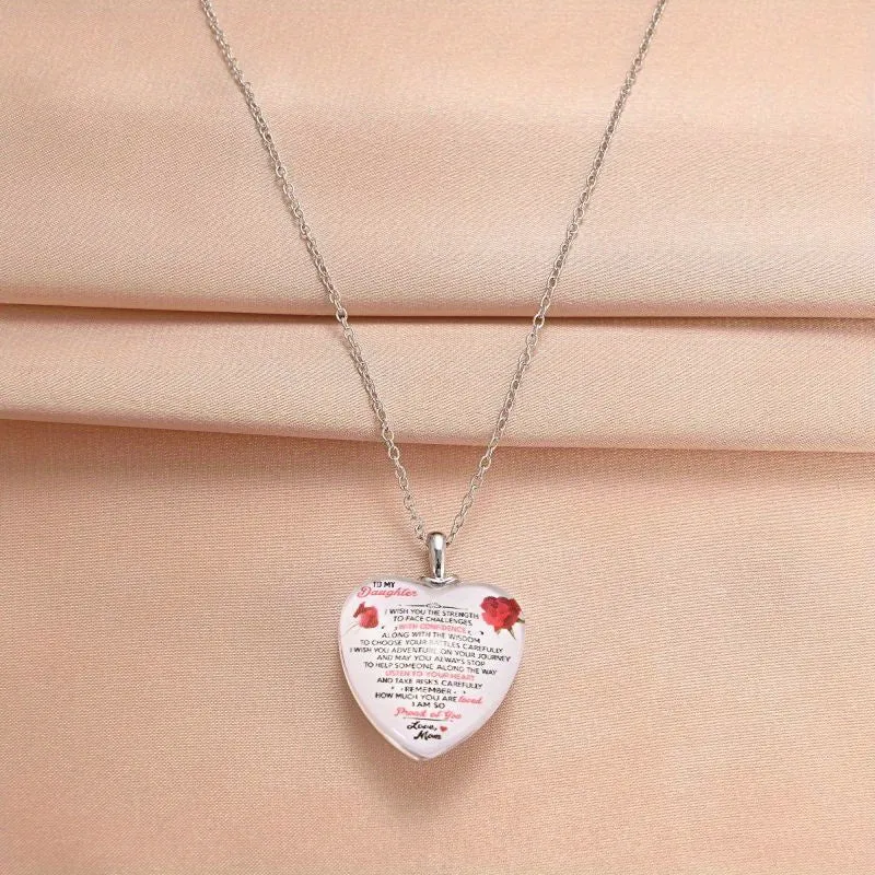 Crystal Pendant Necklace for Daughter - Thanksgiving Christmas Birthday Gift